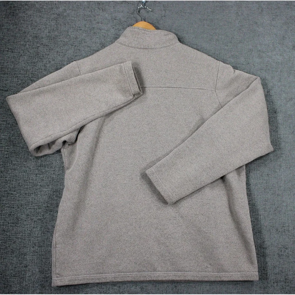 Columbia Mens Gray Quarter Zip Pullover Sweater Heavy Knit Size L RN 69724